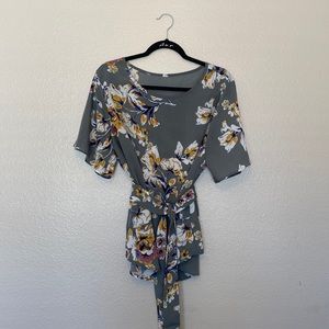 Shein Curve - 2XL - Short sleeve blouse - tie optional